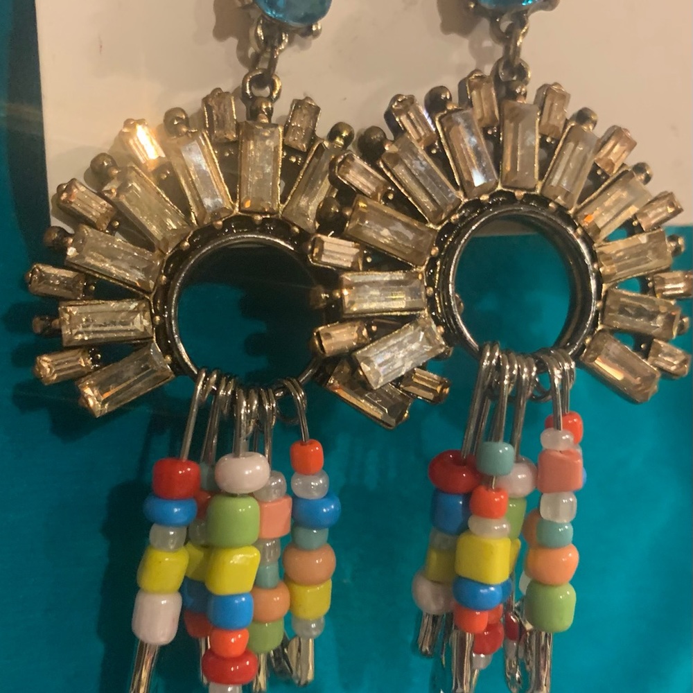 Funky Crystal and Beaded Earrings